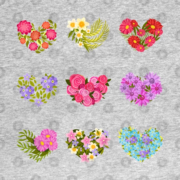 heart shaped flowers by Mako Design 